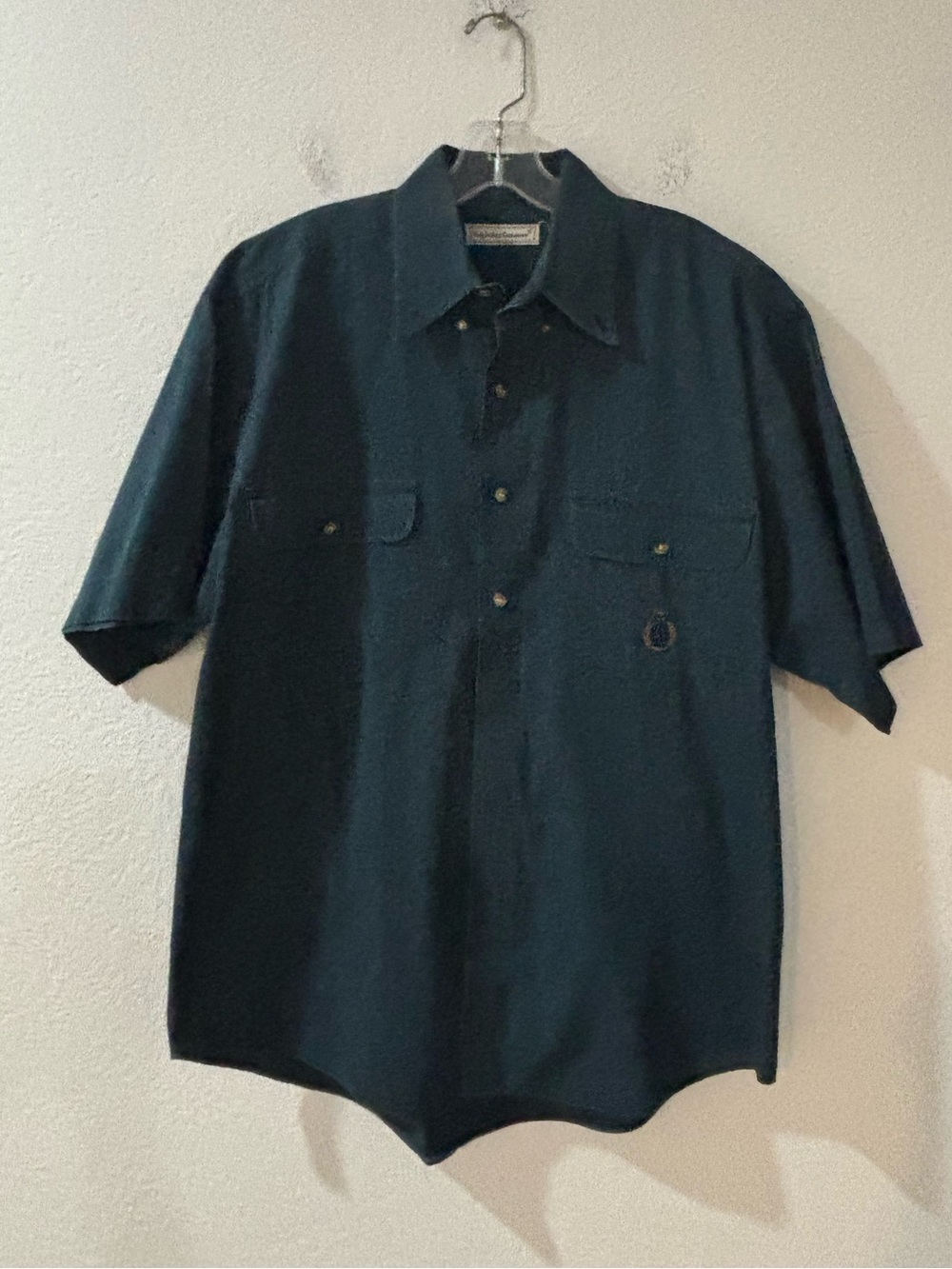 Vintage Bugle Boy Dark Teal Camp Shirt